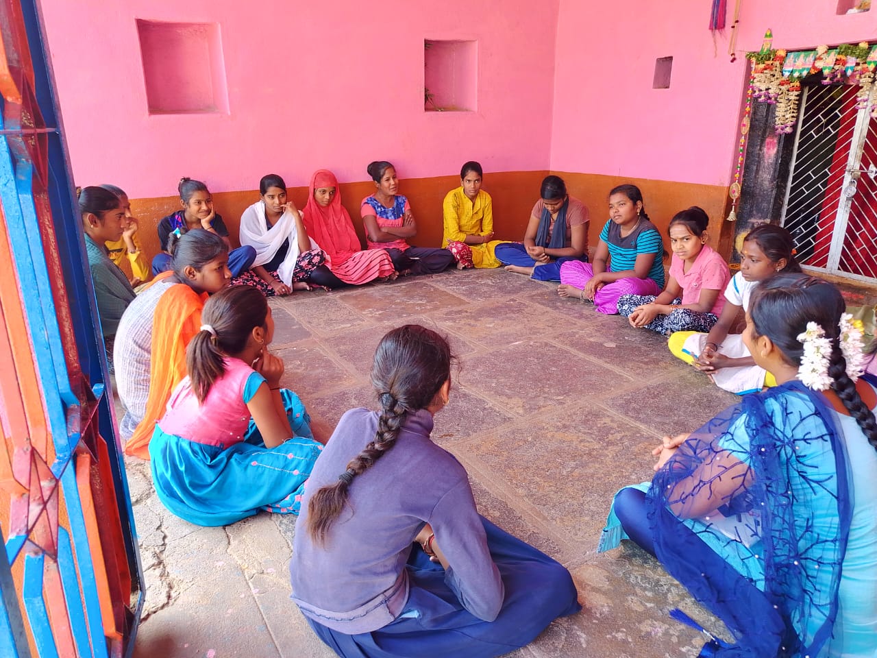 https://1ngo.sgp1.digitaloceanspaces.com/media/anthyodaya/Weekly sessions are conducted with adolesent girls in the targeted villages.jpg